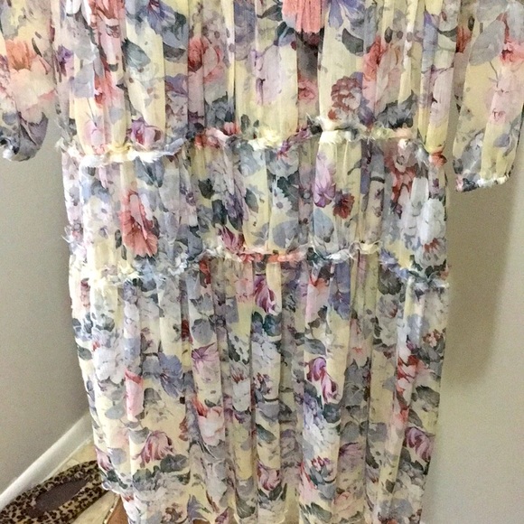 FLORAL CHIFFON DRESS - Picture 5 of 11
